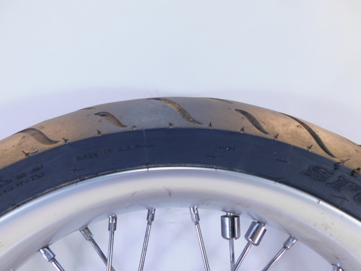 2009 Harley Davidson Dyna Street Bob FXDB Silver Laced Front Wheel Rim & Tire - C3 Cycle