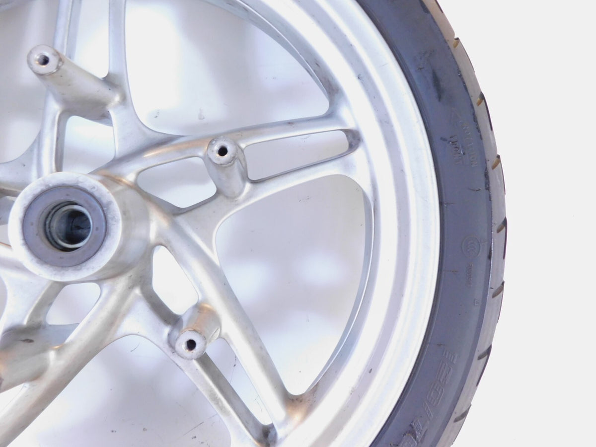 BMW K1200GT K1200RS R1100S R1150R Cast Silver Front Wheel Rim & Tire - Straight - C3 Cycle