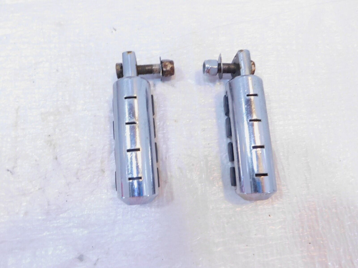 Harley Touring FXR Dyna Sportster Softail ISO Chrome & Rubber Footpegs Footrests - C3 Cycle