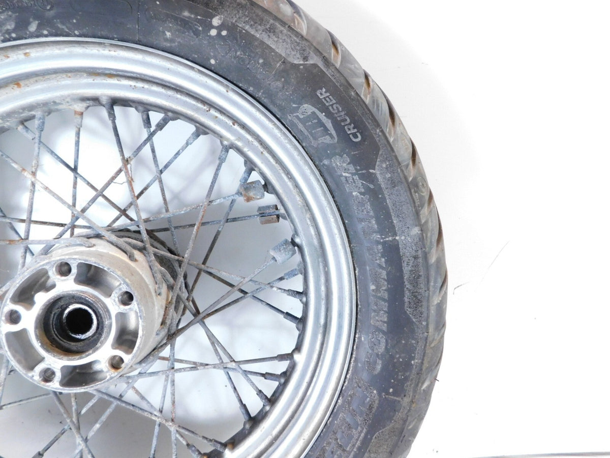 Harley Dyna Softail Sportster 883 1200 Chrome Laced Rear Wheel Rim & Tire -Rust - C3 Cycle