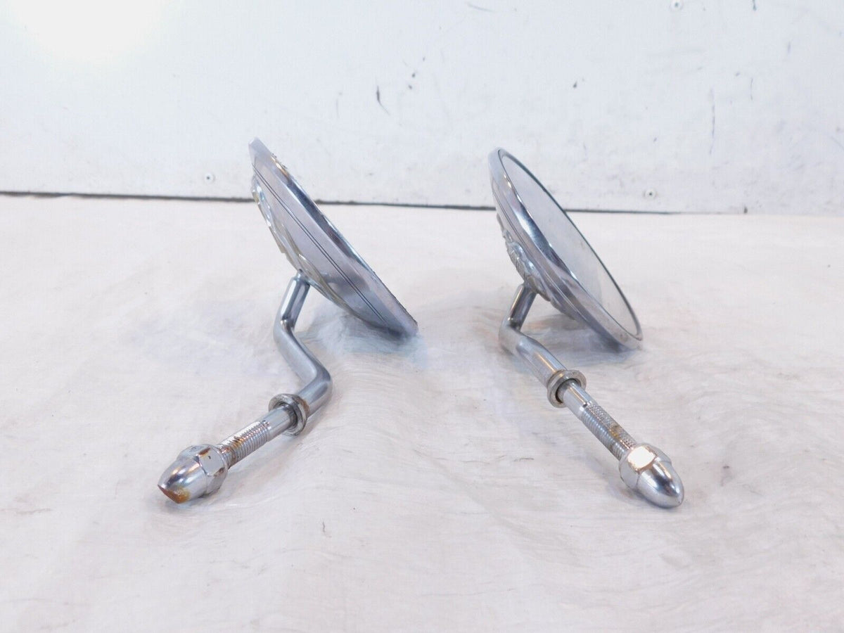 Harley Dyna Sportster Softail FXR Sportster Front Chrome Rear View Mirror - Set - C3 Cycle