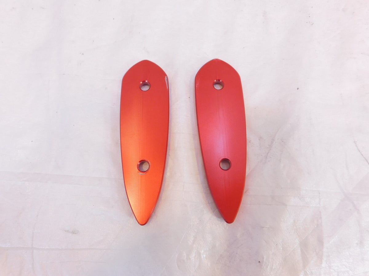 2015-2018 Yamaha YZFR3 Red Left/Right Side Rear Side View Mirror Mount Plates - C3 Cycle