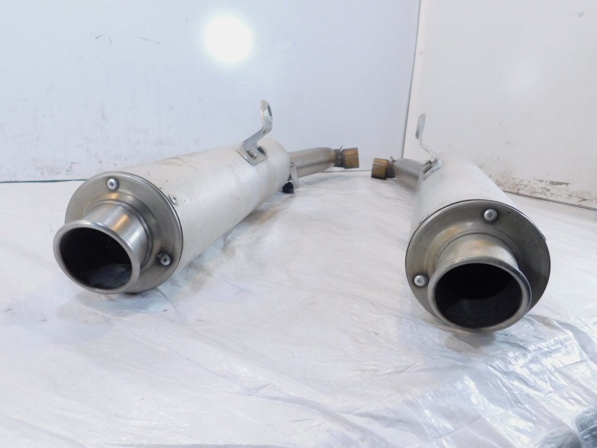 Pair Ducati Sport Touring ST4 Silver Rear Left/Right Exhaust System Mufflers - C3 Cycle
