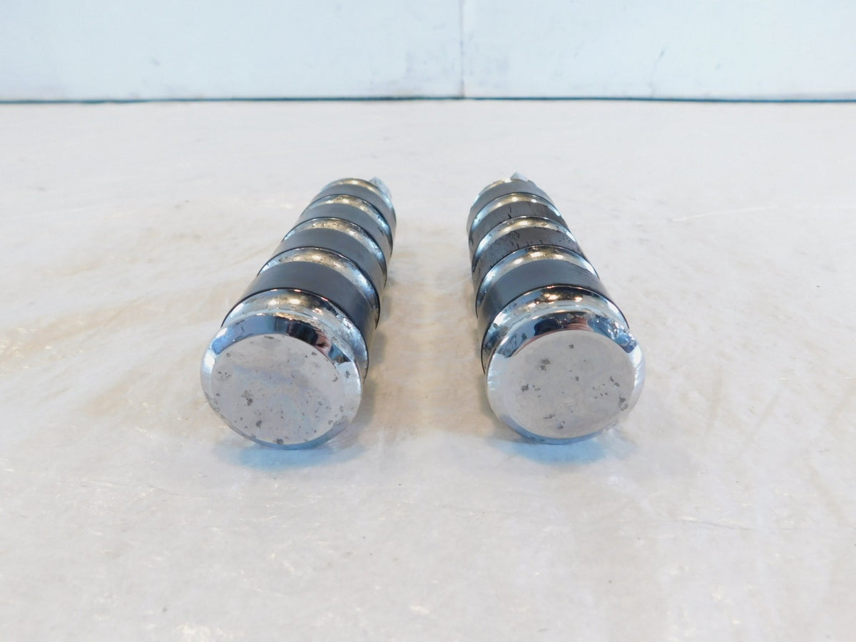 Pair Harley Touring FXR Dyna Sportster & Softail Black ISO Peg Footpeg Footrests - C3 Cycle