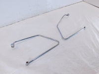 Harley Davidson Sportster 883 1200 Chrome Saddlebag Guard Rail Mount Brackets - C3 Cycle