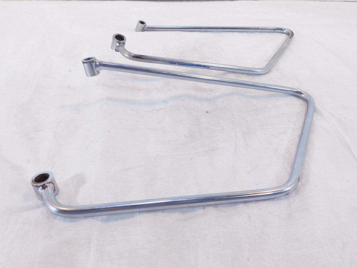 1986-1990 Harley Davidson Sportster 883 1200 Chrome Saddlebag Guard Rail Bars - C3 Cycle