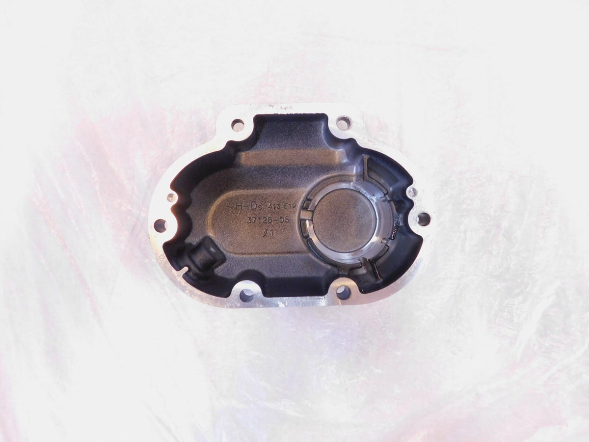 Harley Electra Glide Dyna & Softail Twin Cam Black Transmission Side Cover Cap - C3 Cycle