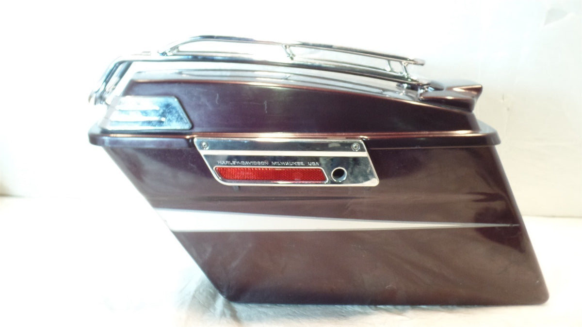 Harley Davidson Touring Road King Street & Electra Glide Maroon Left Saddlebag - C3 Cycle