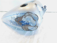2004-2005 Harley Davidson Dyna Low Rider FXDL Silver Fuel Petrol Tank- Dents - C3 Cycle