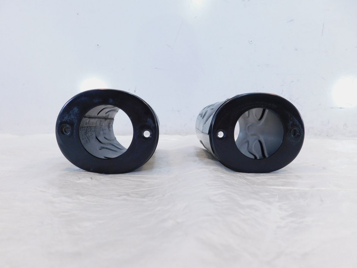 Harley Road King & Electra Glide & Softail Black Front Fork Slider Cover Tins - C3 Cycle