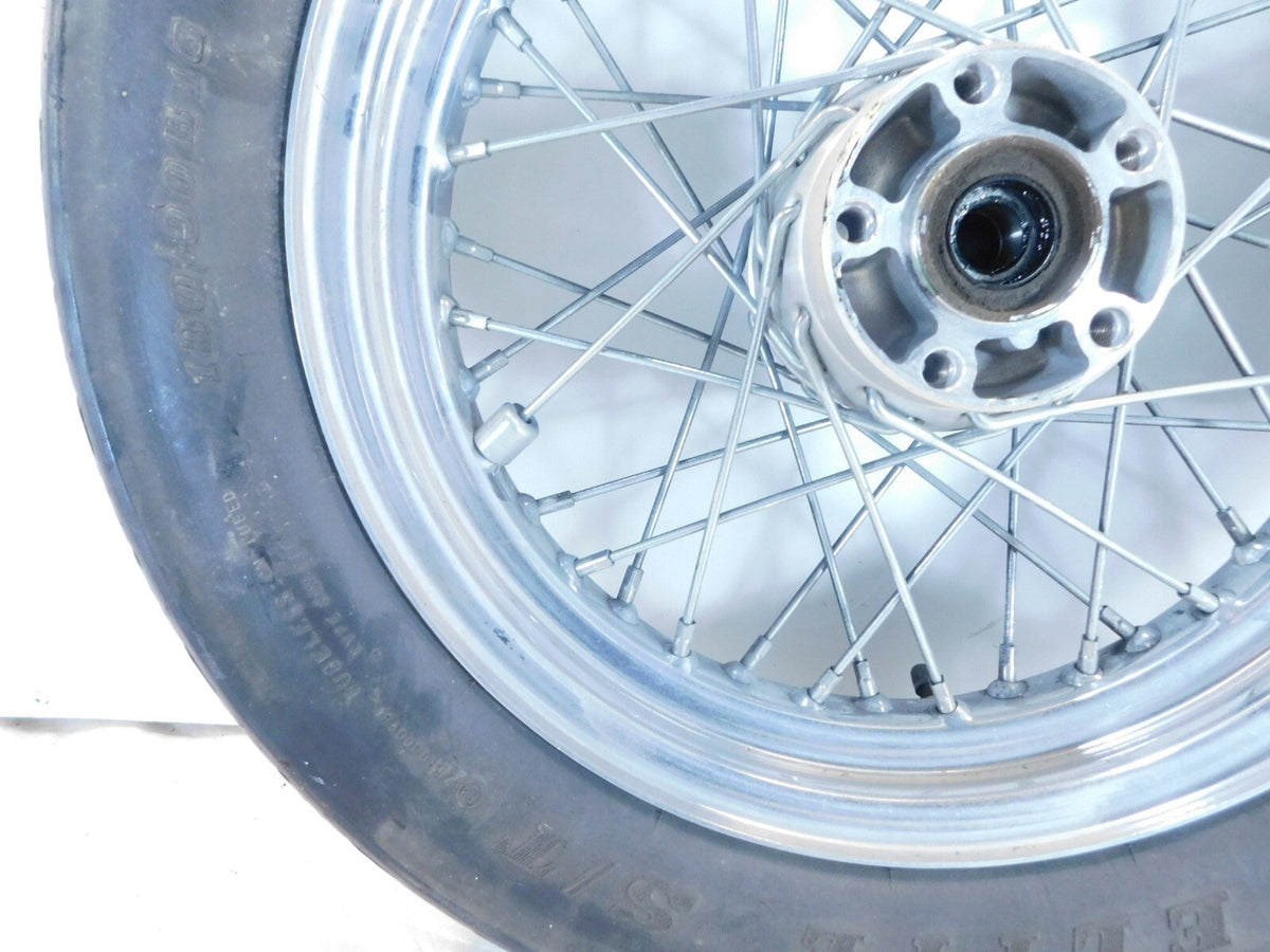 Harley Dyna Softail & Sportster 883 & 1200 Chrome Laced Rear Wheel Rim & Tire - C3 Cycle