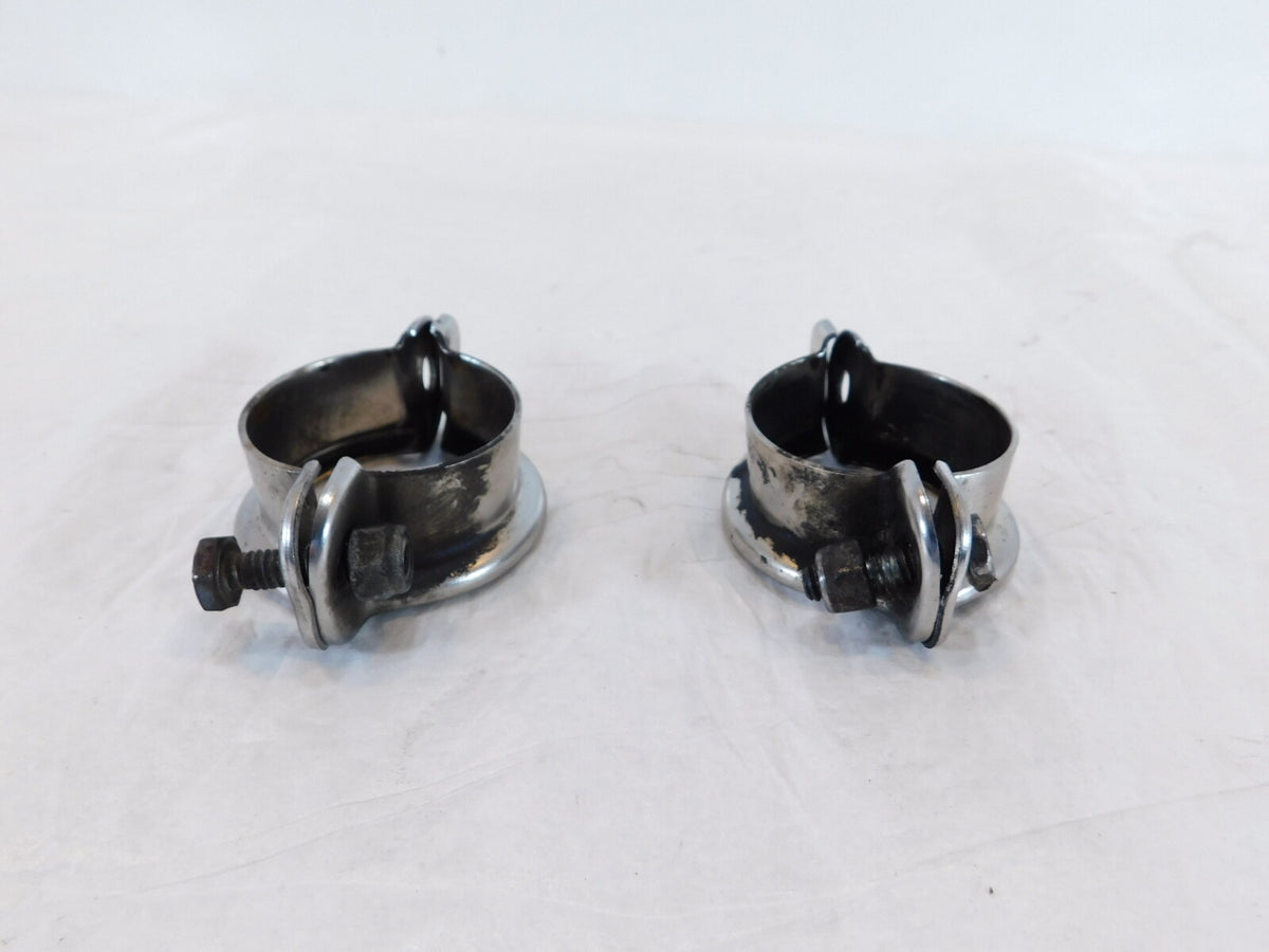 Harley Davidson FLT Tour Glide Ultra Classic Left & Right Mufffler Mount Clamps - C3 Cycle