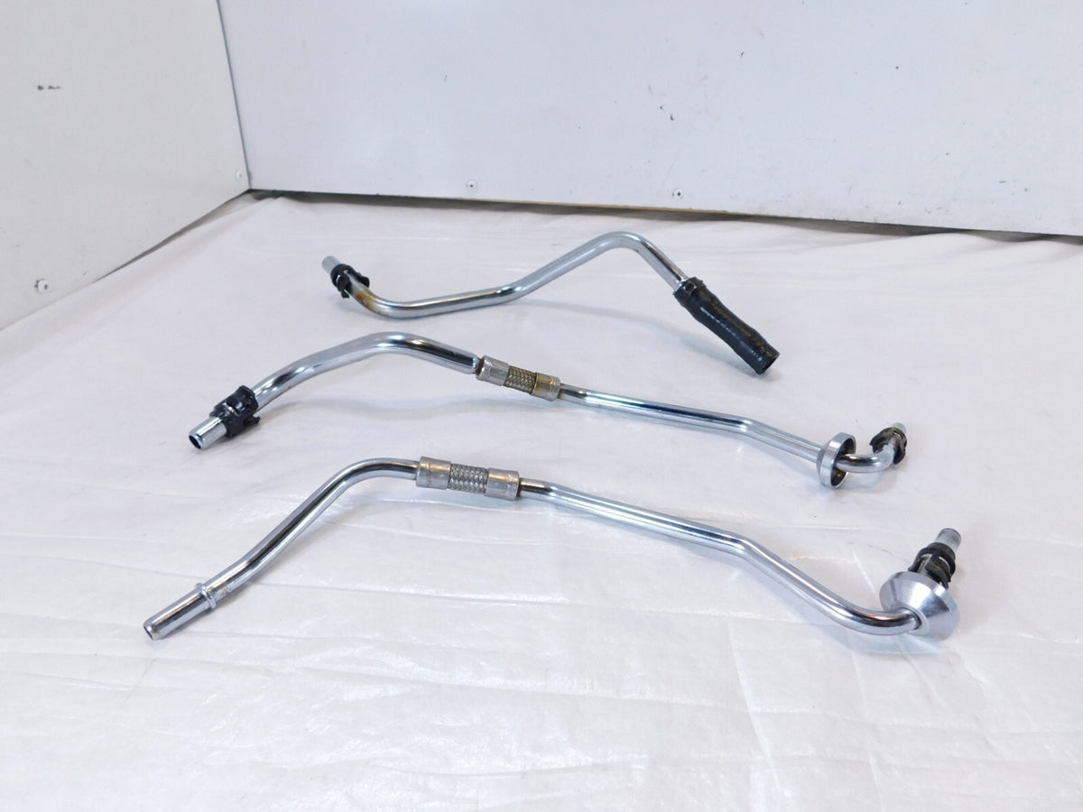 Harley Davidson Softail Heritage Classic Fat Boy Chrome Oil Tank Pipe Hose Lines - C3 Cycle