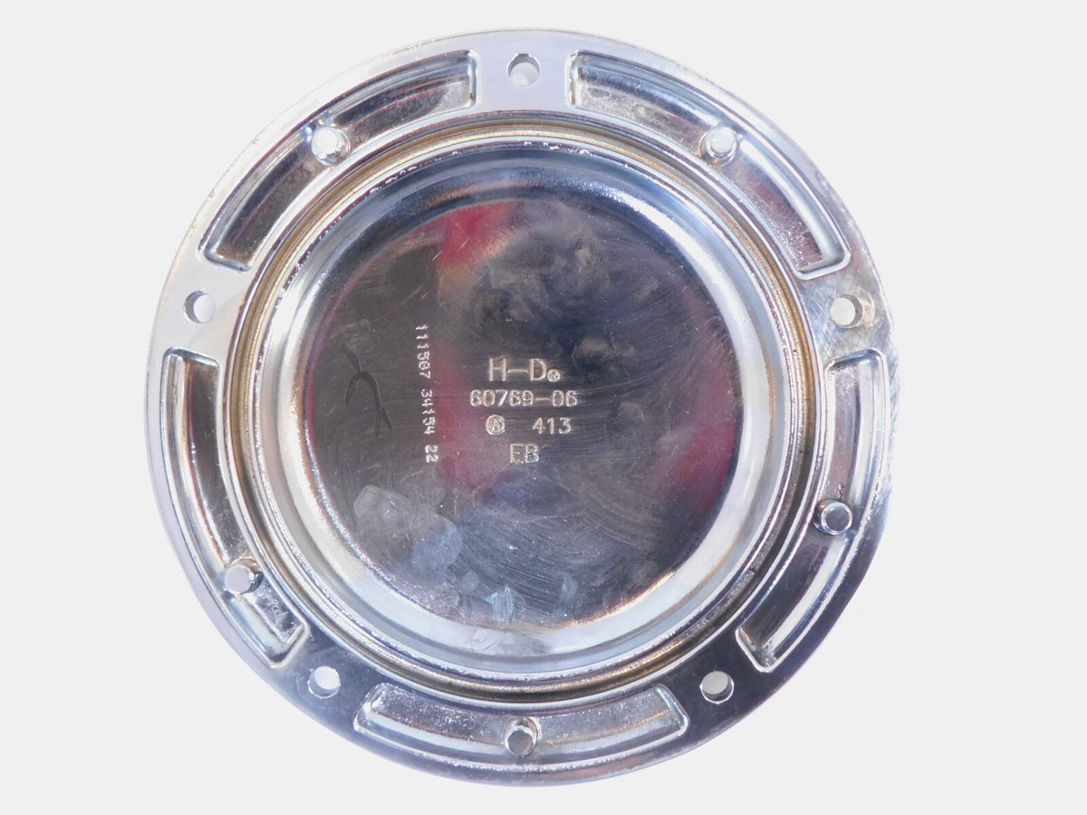 Harley Davidson Twin Cam Softail & Dyna Left Engine Chrome Derby Clutch Cover - C3 Cycle