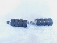 Pair Harley Touring FXR Dyna Sportster & Softail Black ISO Peg Footpeg Footrests