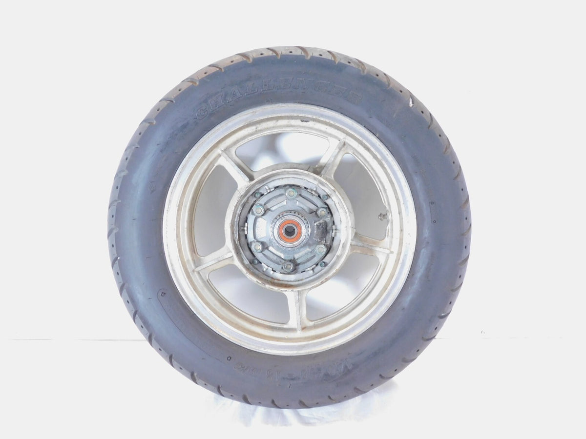1984-1999 Yamaha Virago 750 1000 1100 XV700 XV750 Silver Rear Wheel Rim & Tire - C3 Cycle