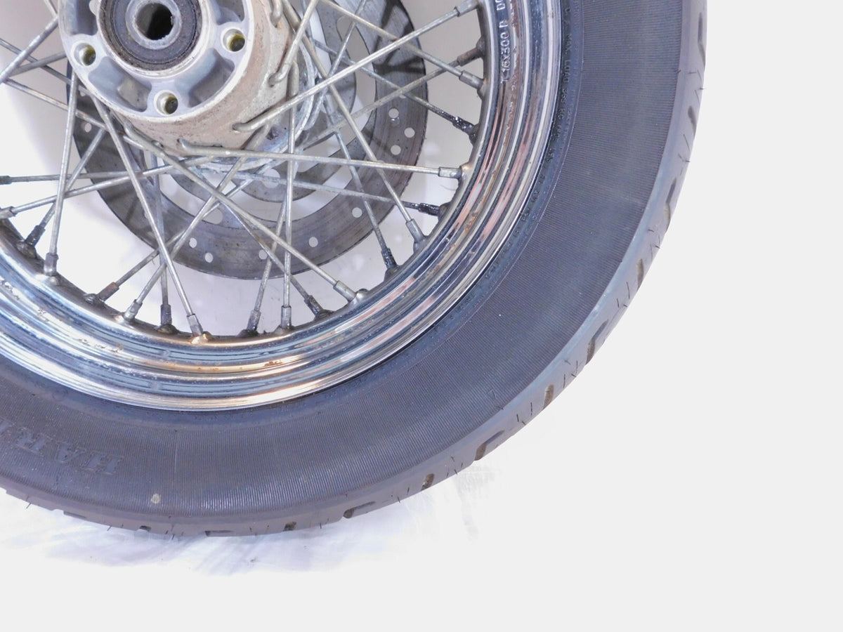 Harley Davidson Sportster Softail & Dyna 16" Chrome Laced Rear Wheel Rim - Bent - C3 Cycle