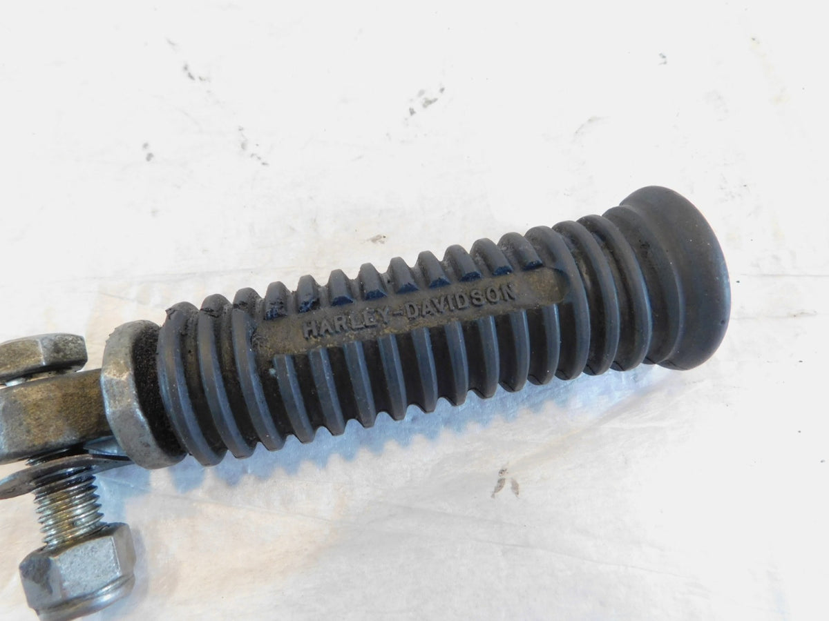One Harley Touring FXR Dyna Sportster & Softail Black Rubber Footpeg Footrest - C3 Cycle