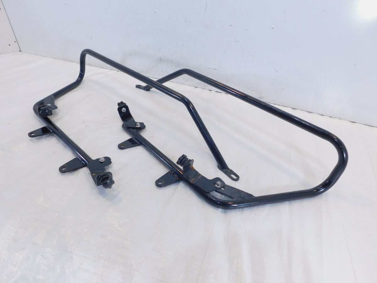 18-22 Harley Davidson Softail Slim & Street Bob Black Saddlebag Mount Brackets - C3 Cycle
