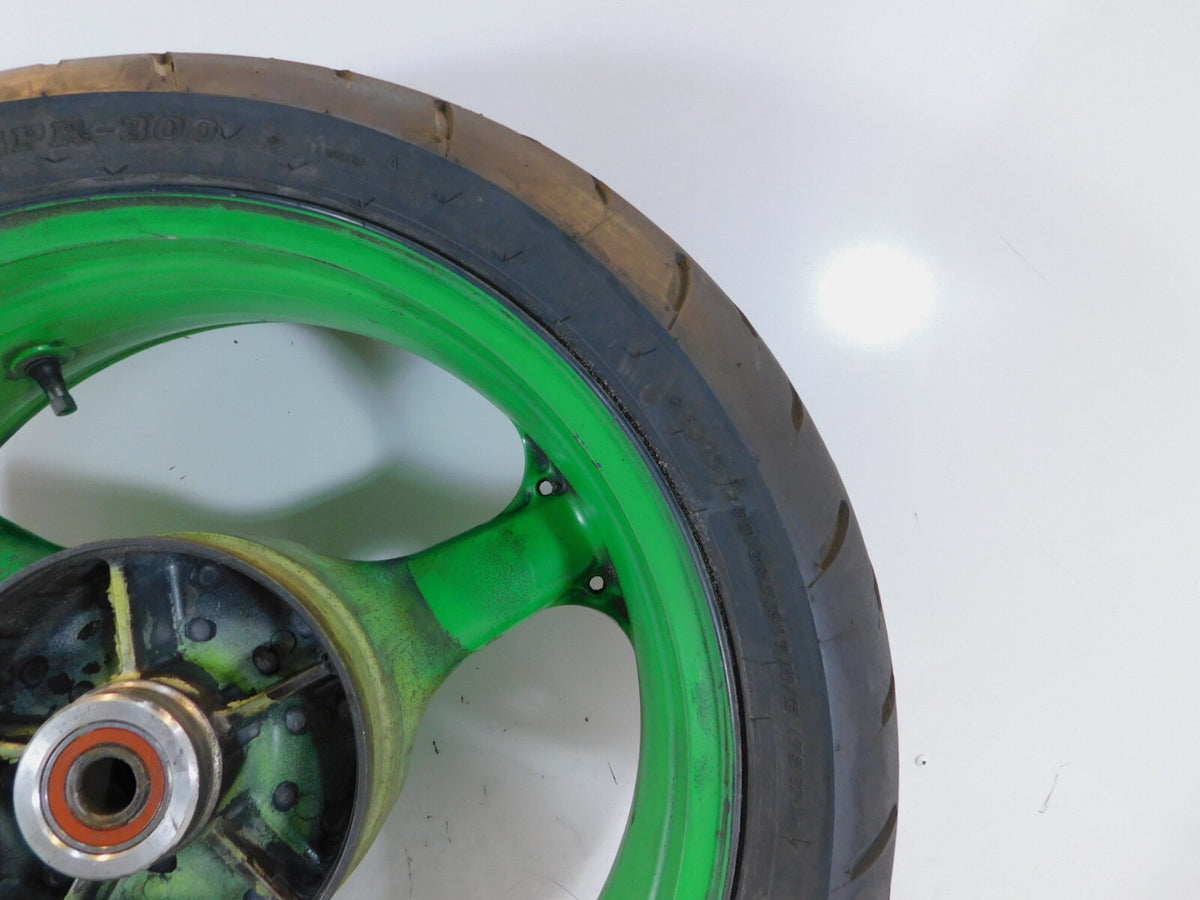2000-2005 Kawasaki ZR-750 ZR750 ZR-7S ZR-7 ZR7 Green Rear Wheel Rim & Tire - C3 Cycle