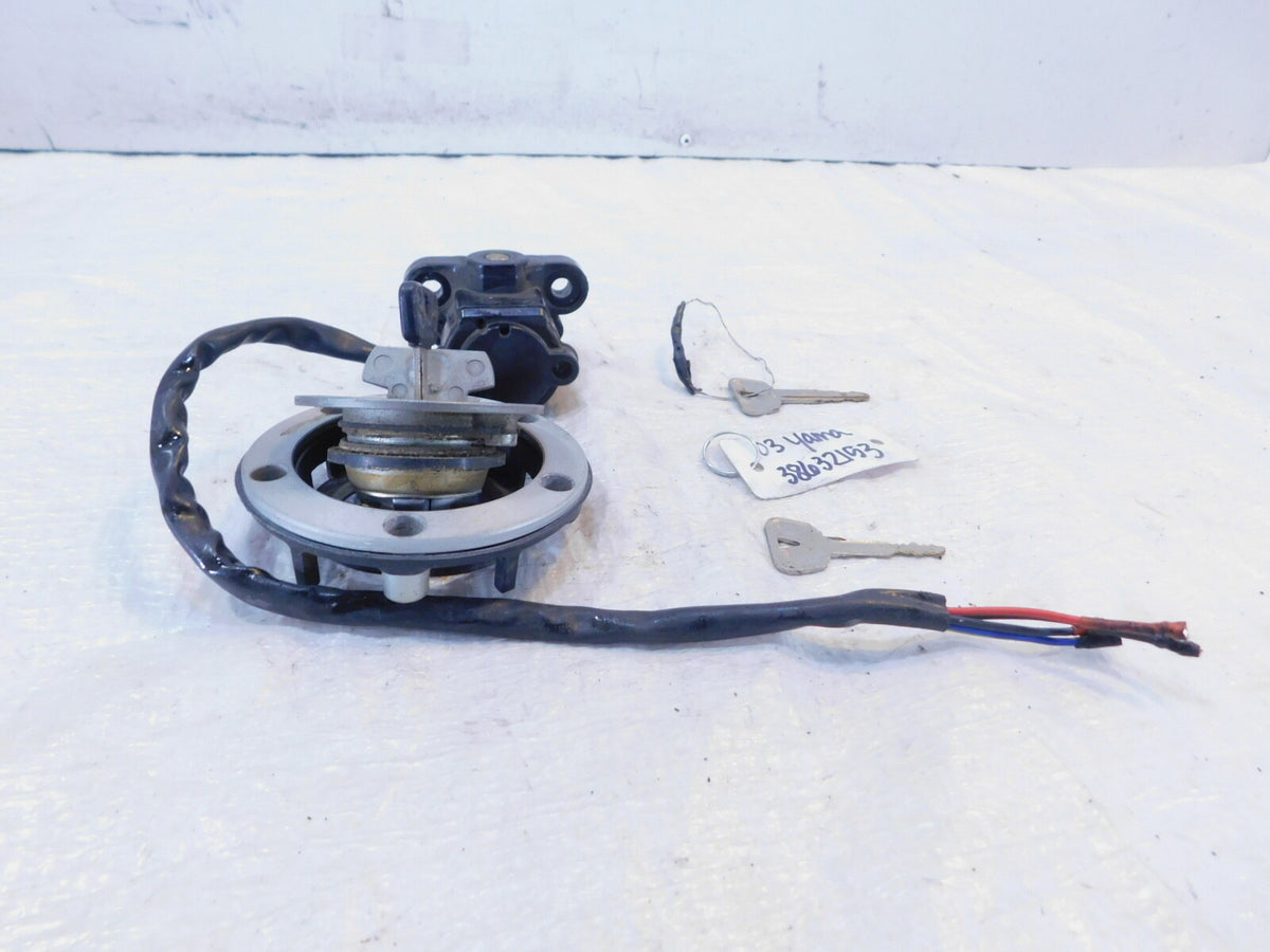 2003 Yamaha FJR1300 Ignition Key Switch Steering Lock & Gas Petrol Fuel Tank Cap - C3 Cycle