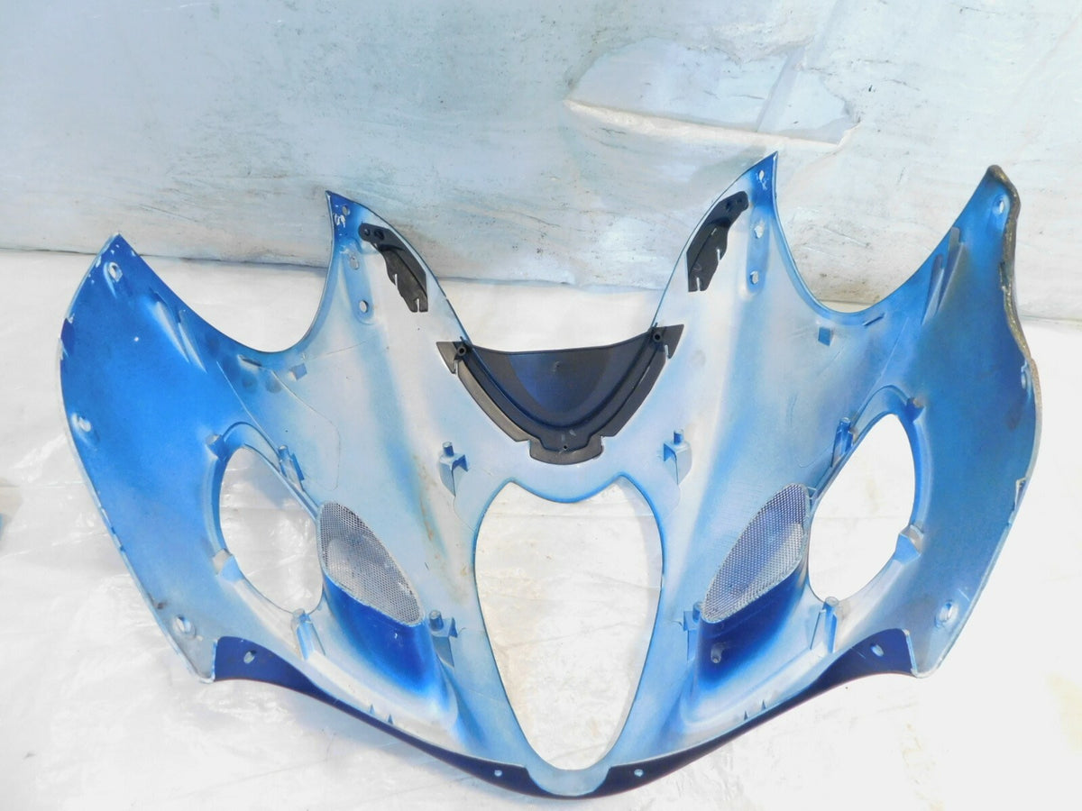 1999-2003 Suzuki GSX1300R Busa Hayabusa Blue Front Upper Fairing Cowling Cowl - C3 Cycle