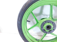 2005 & 2006 Kawasaki Ninja ZX6R ZX636 ZX6RR ZX600N Green Front Wheel Rim - bent - C3 Cycle