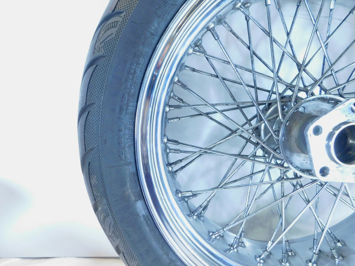 Bent Harley Davidson EVO Softail Sportster Dyna Custom Wide Wheel w/ 200mm Tire - C3 Cycle
