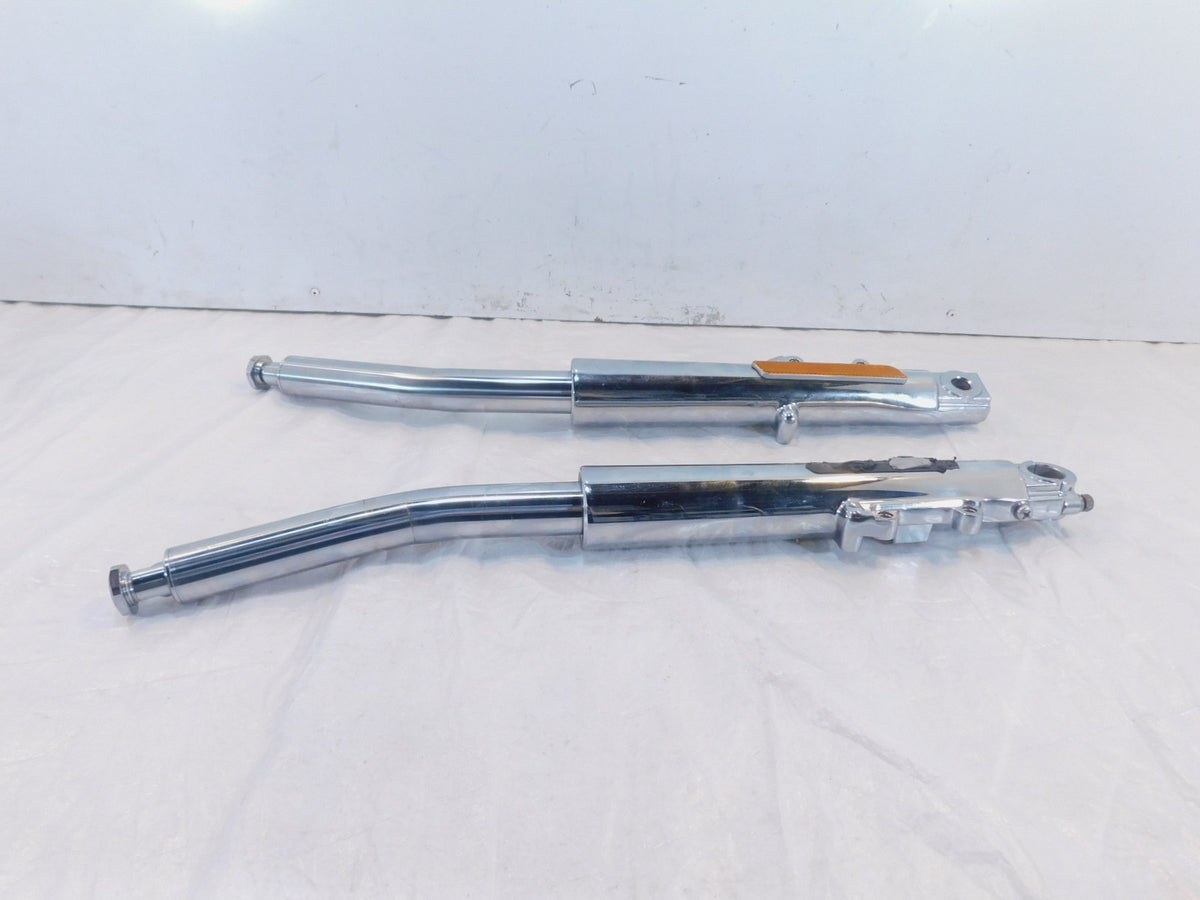 09-13 Harley Davidson Electra & Street Glide Chrome Front Fork Shocks - Bent - C3 Cycle