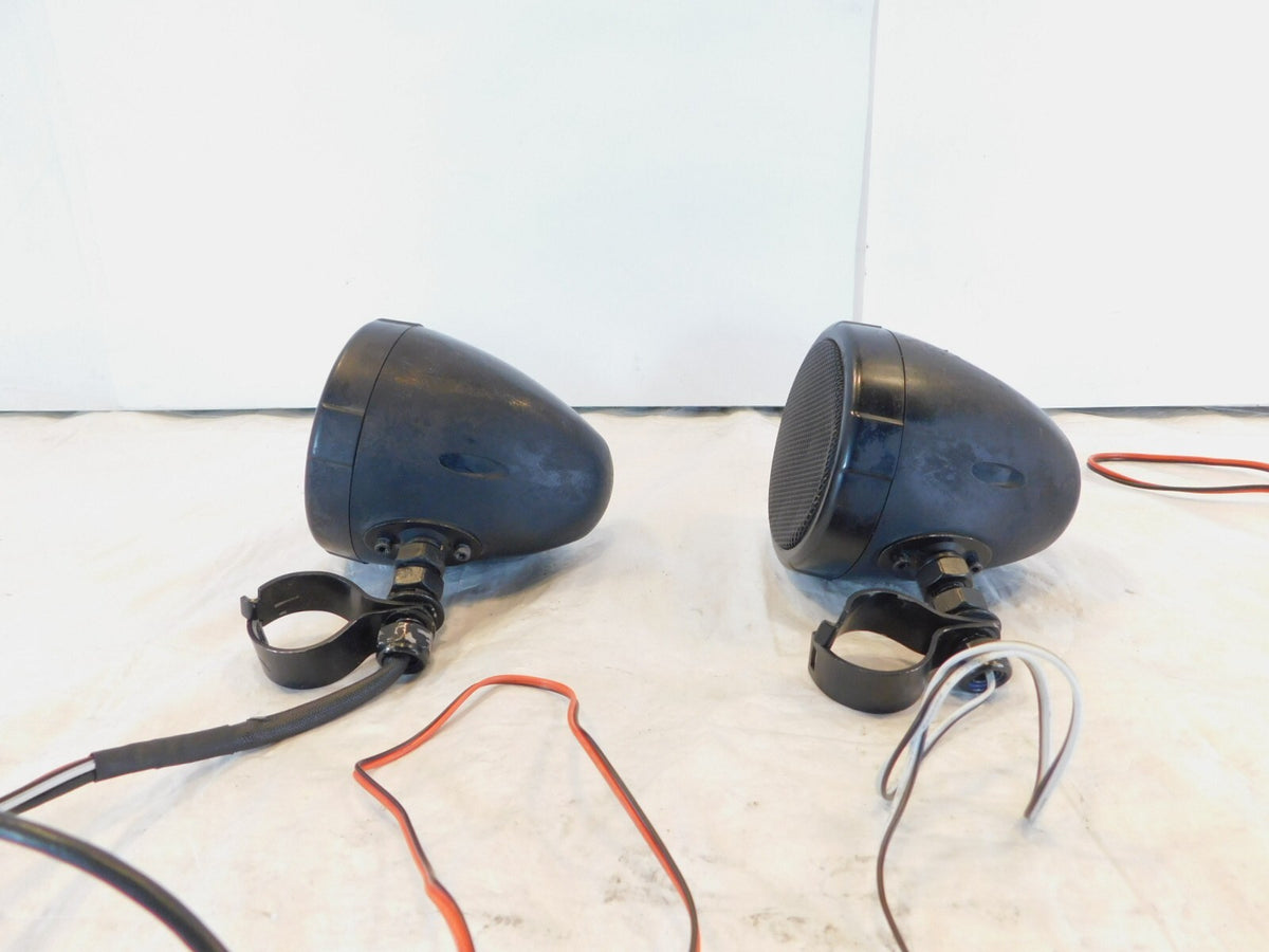 Harley Davidson Road King Softail Dyna Sportster 1" Handlebar Mounted Speakers - C3 Cycle