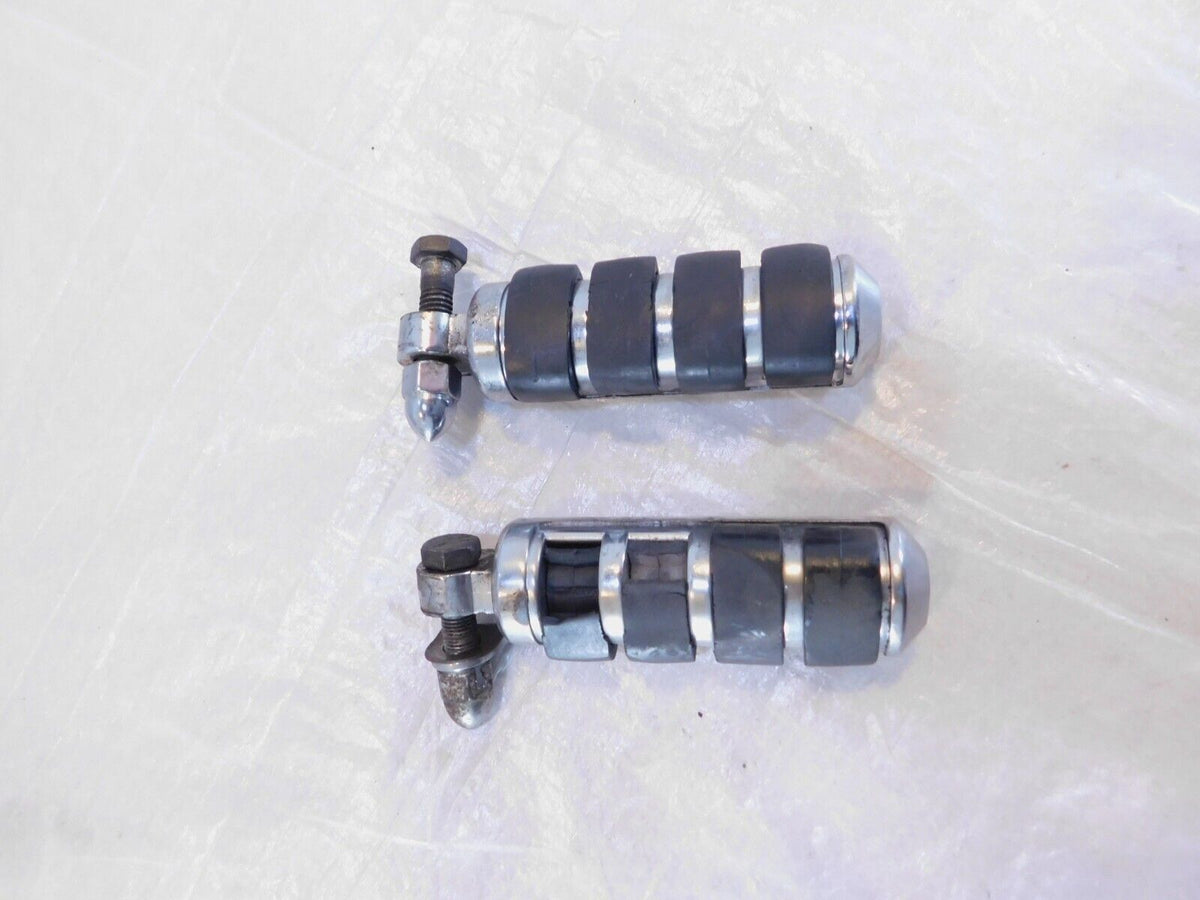 Harley Touring Dyna Sportster & Softail ISO Chrome & Rubber Footpeg Footrests - C3 Cycle