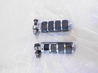 Harley Touring Dyna Sportster & Softail ISO Chrome & Rubber Footpeg Footrests - C3 Cycle