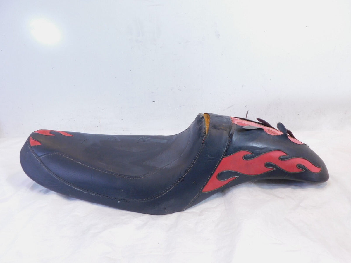 Harley Davidson Sportster 883 1200 Mustang Flames Front & Passenger Rider Seat - C3 Cycle