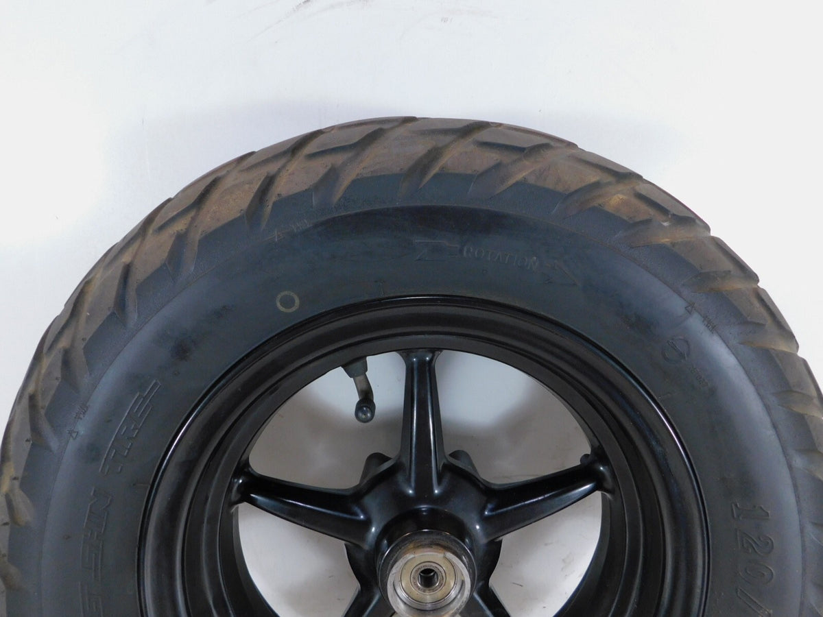 2012-2019 Yamaha YW50 Zuma 50 50F 50FX Black Front Wheel Rim & Tire 10" x 3.00" - C3 Cycle