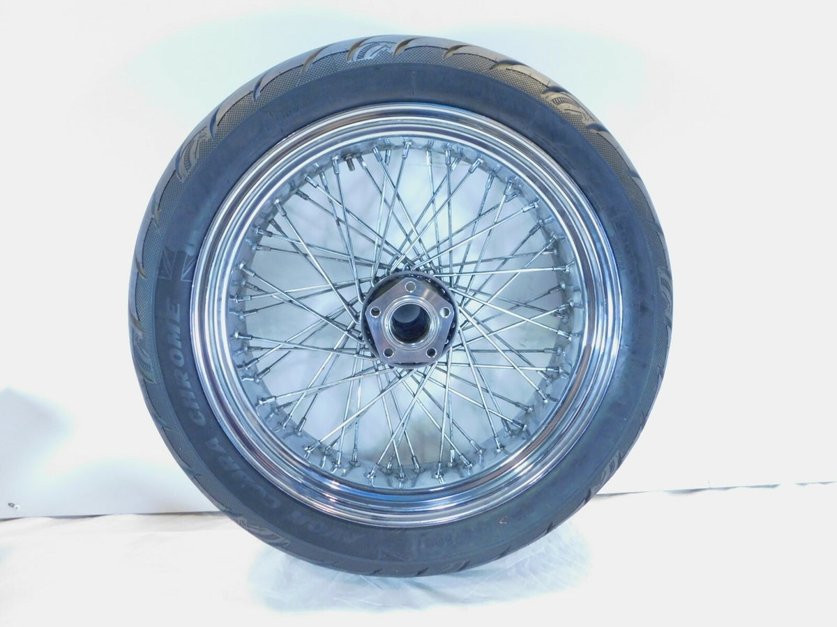 Bent Harley Davidson EVO Softail Sportster Dyna Custom Wide Wheel w/ 200mm Tire - C3 Cycle