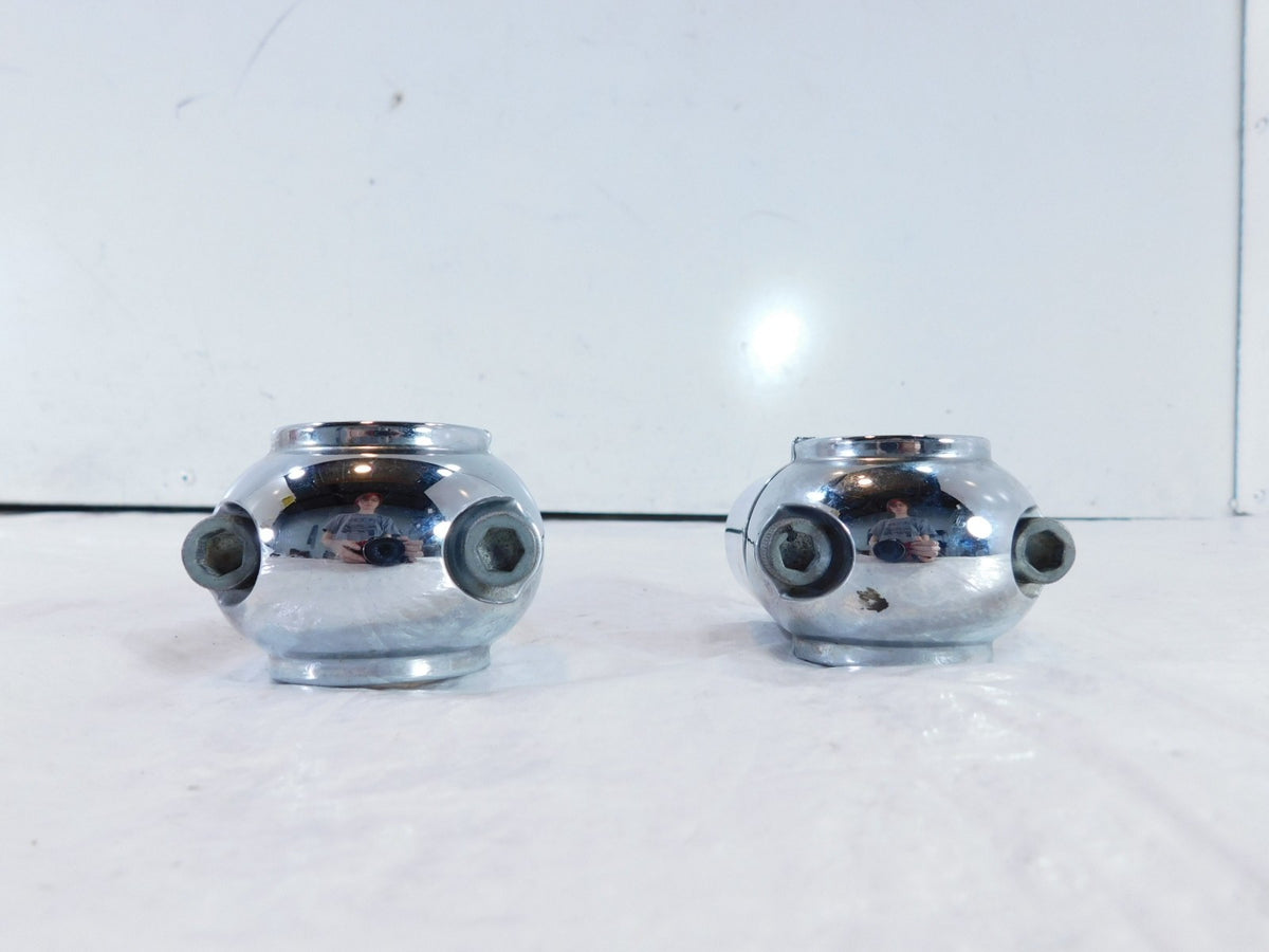 2007-2010 Harley Davidson Softail Custom FXSTC Chrome Handlebar Risers & Clamps - C3 Cycle