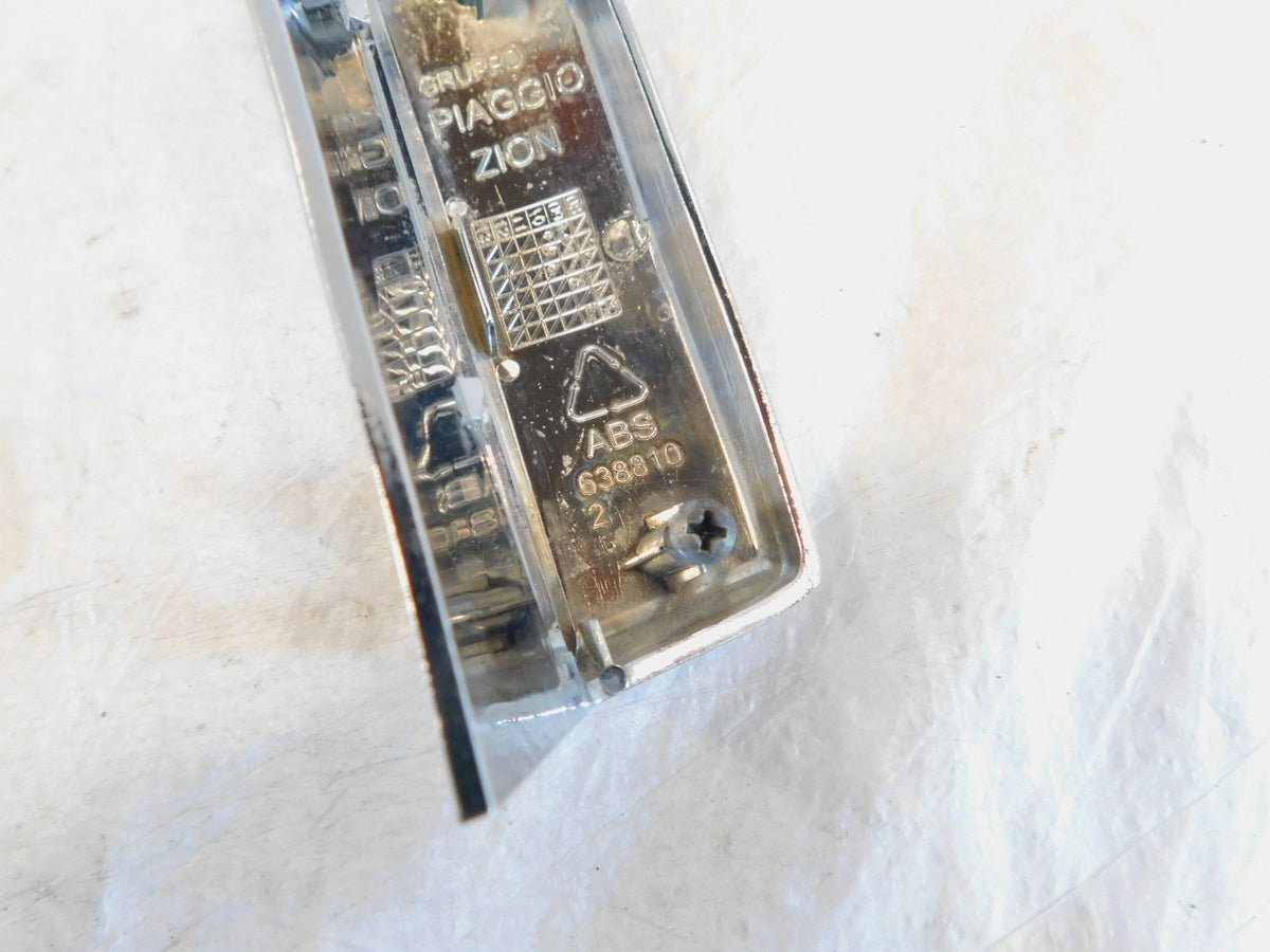 Piaggio Vespa LX LXV 50 125 150 Chrome Rear License Plate Light Cover w/ Lens - C3 Cycle