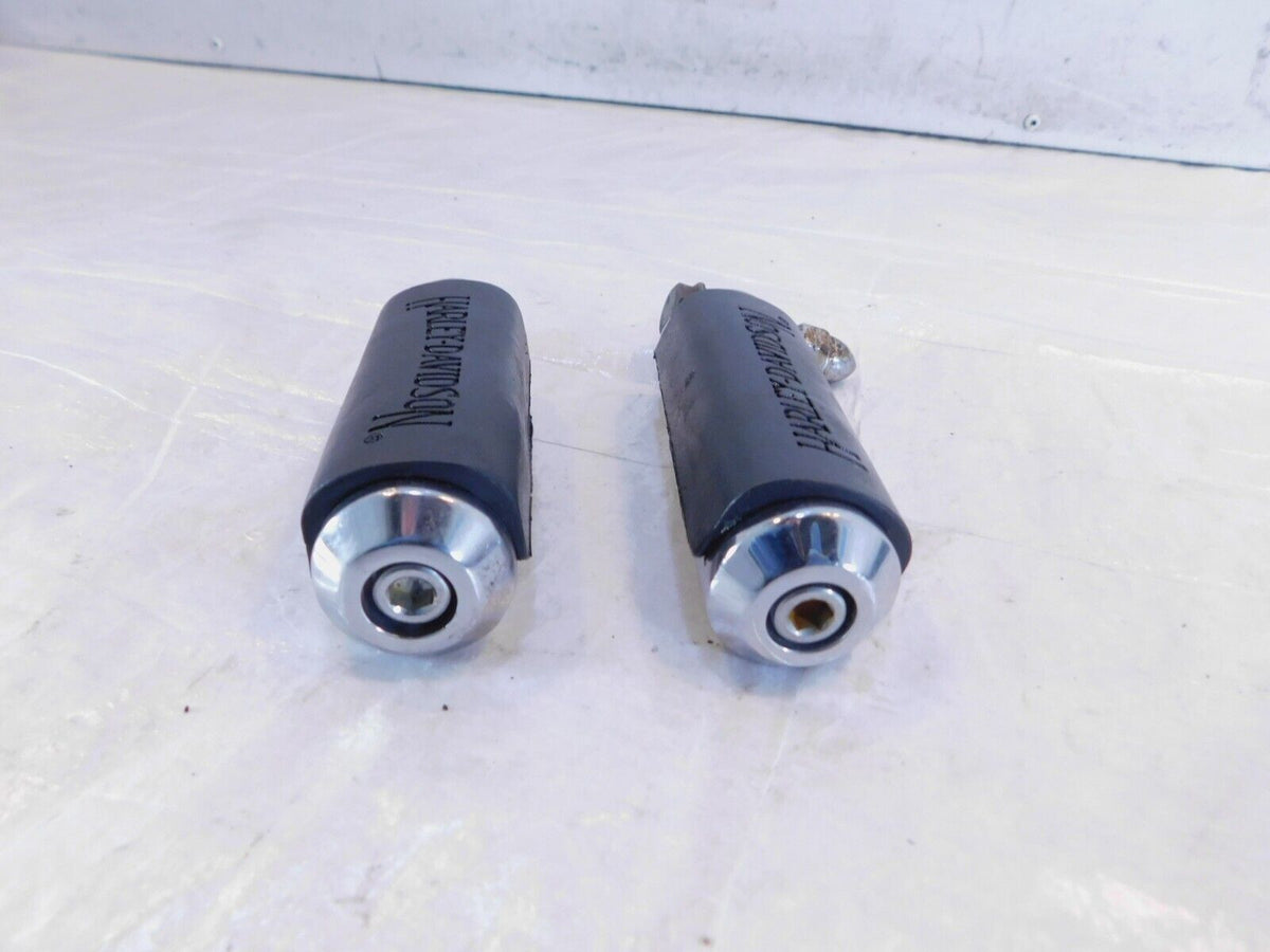 Harley Touring Dyna Sportster & Softail ISO Chrome & Rubber Footpeg Footrests - C3 Cycle