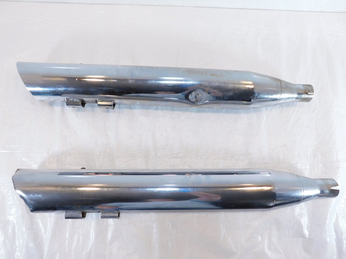 Harley Davidson Road King & Electra Glide Left & Right Exhaust Pipe Mufflers - C3 Cycle