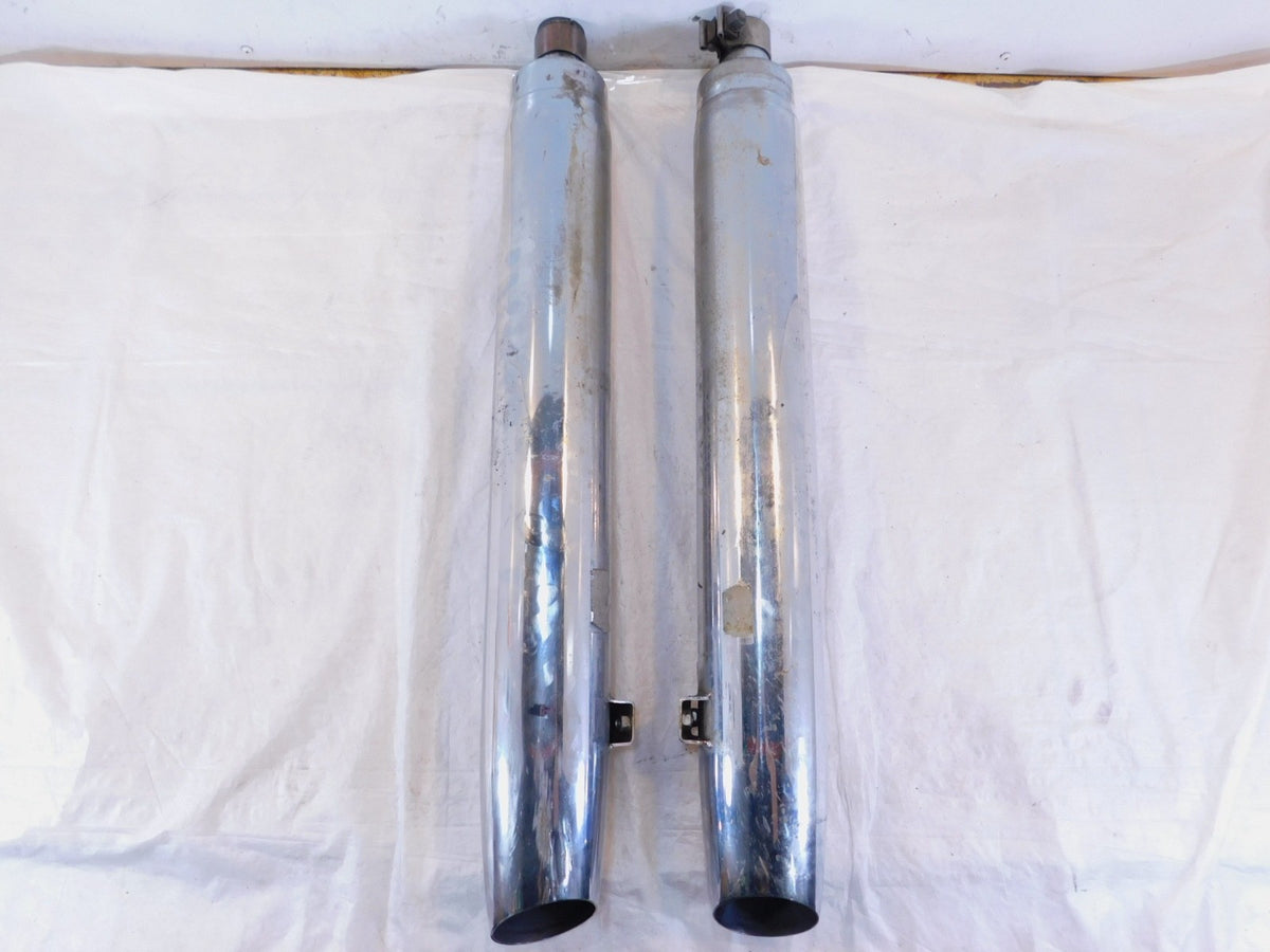 Indian Chief Chieftain Roadmaster Springfield Chrome Left/Right Exhaust Mufflers - C3 Cycle