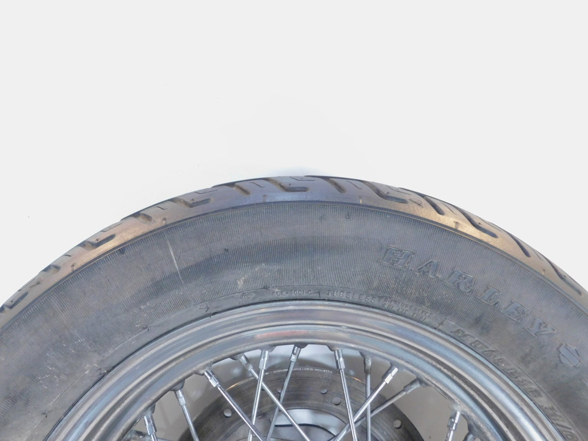 Harley Davidson Softail Heritage & Springer Black Spoked Rear Wheel Rim & Tire - C3 Cycle