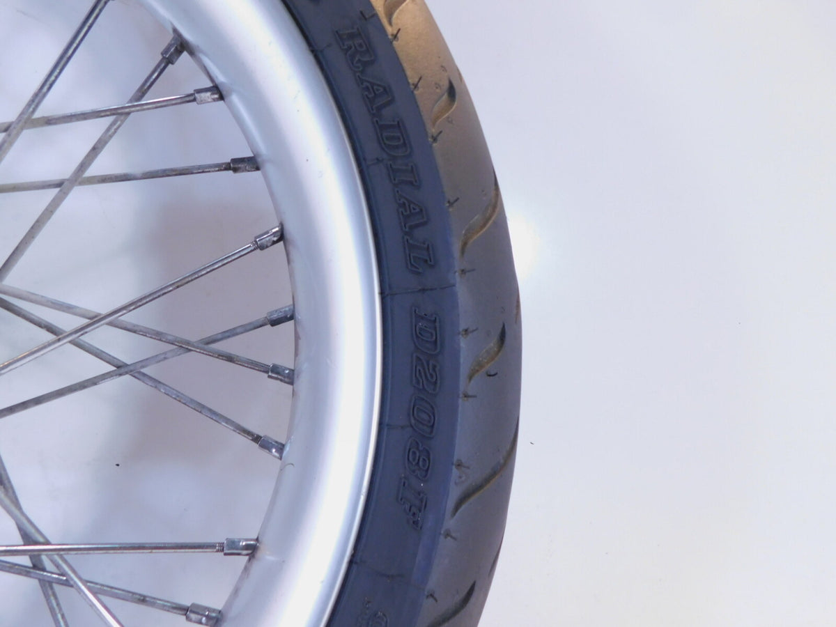 2009 Harley Davidson Dyna Street Bob FXDB Silver Laced Front Wheel Rim & Tire - C3 Cycle