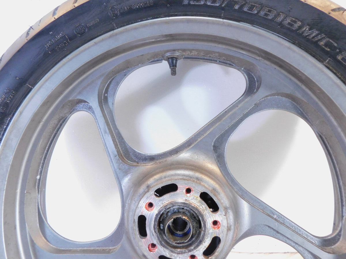 1994-2006 Kawasaki Concours 1000 ZG1000 Silver Cast Front Wheel Rim & Tire -Bent - C3 Cycle