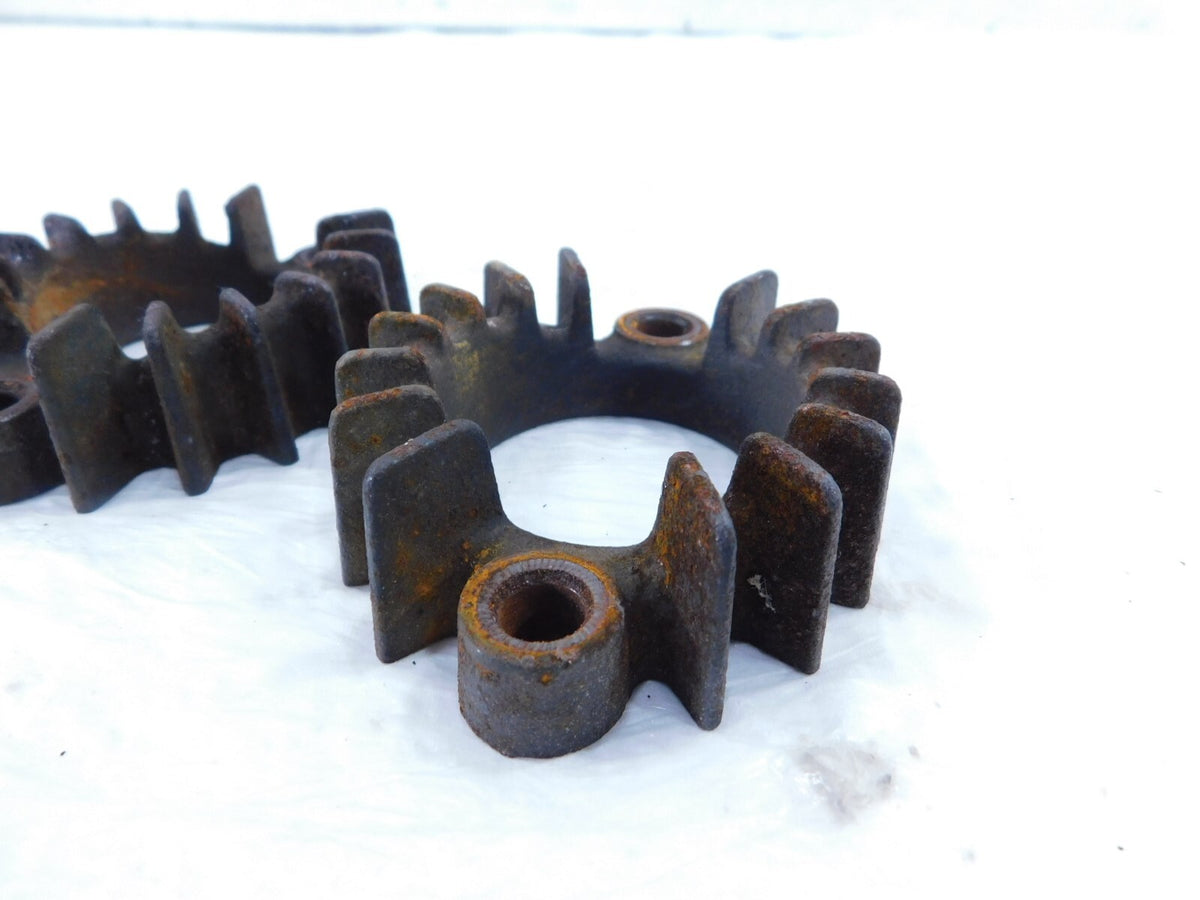 1976 76 Moto Guzzi Convert I V1000 Engine Exhaust Header Pipe Mount Nut Flanges - C3 Cycle