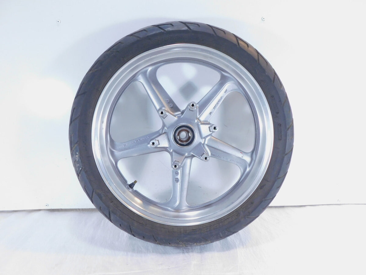 91-03 Honda Nighthawk CB750 Silver Front Wheel Rim & Tire (18"x2.75") -Bent - C3 Cycle