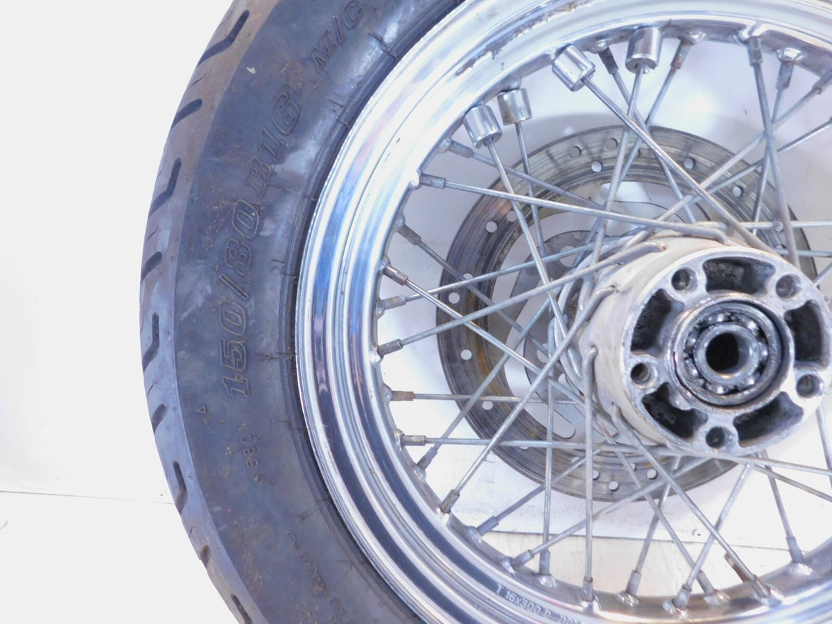 Harley Davidson Sportster Softail & Dyna 16" Chrome Laced Rear Wheel Rim - Bent - C3 Cycle
