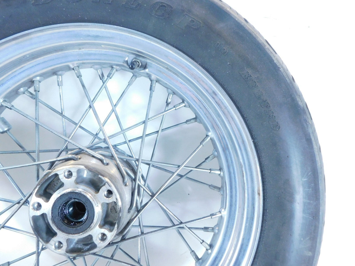 Harley Dyna Softail & Sportster 883 & 1200 Chrome Laced Rear Wheel Rim & Tire - C3 Cycle