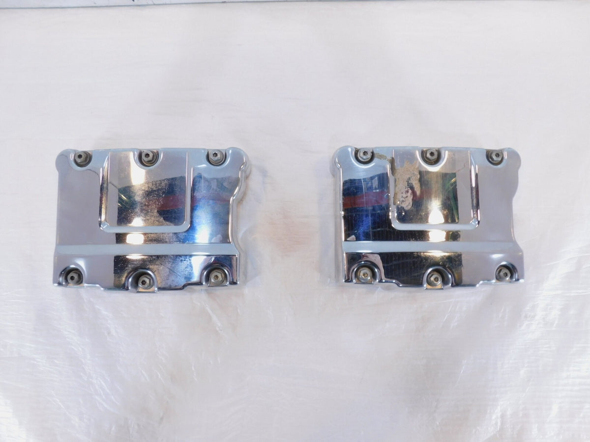 Harley Davidson Touring Dyna & Softail Chrome Cylinder Head Rocker Boxes