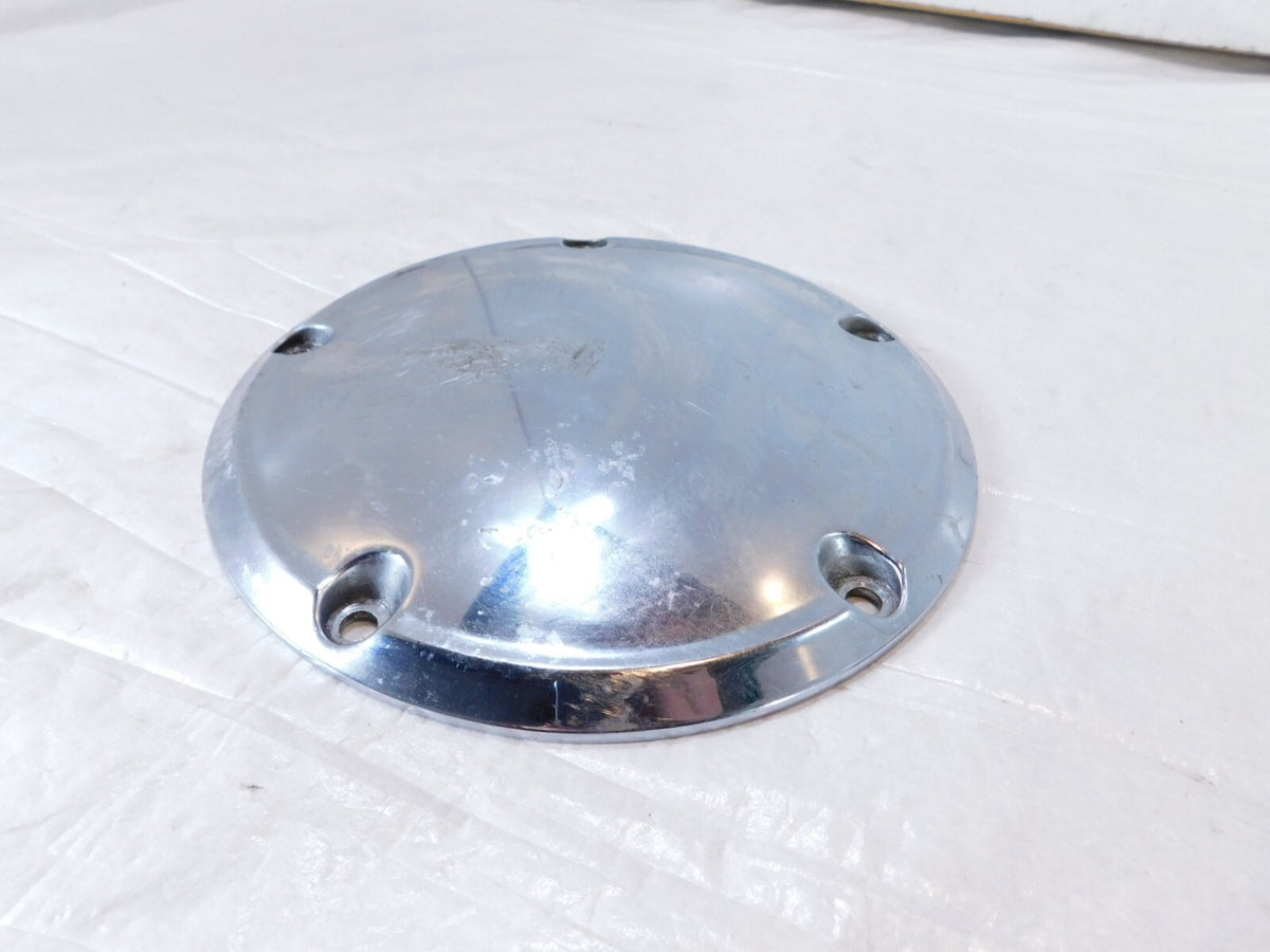 Harley Davidson Twin Cam Dyna & Softail Left Engine Chrome Derby Clutch Cover - C3 Cycle