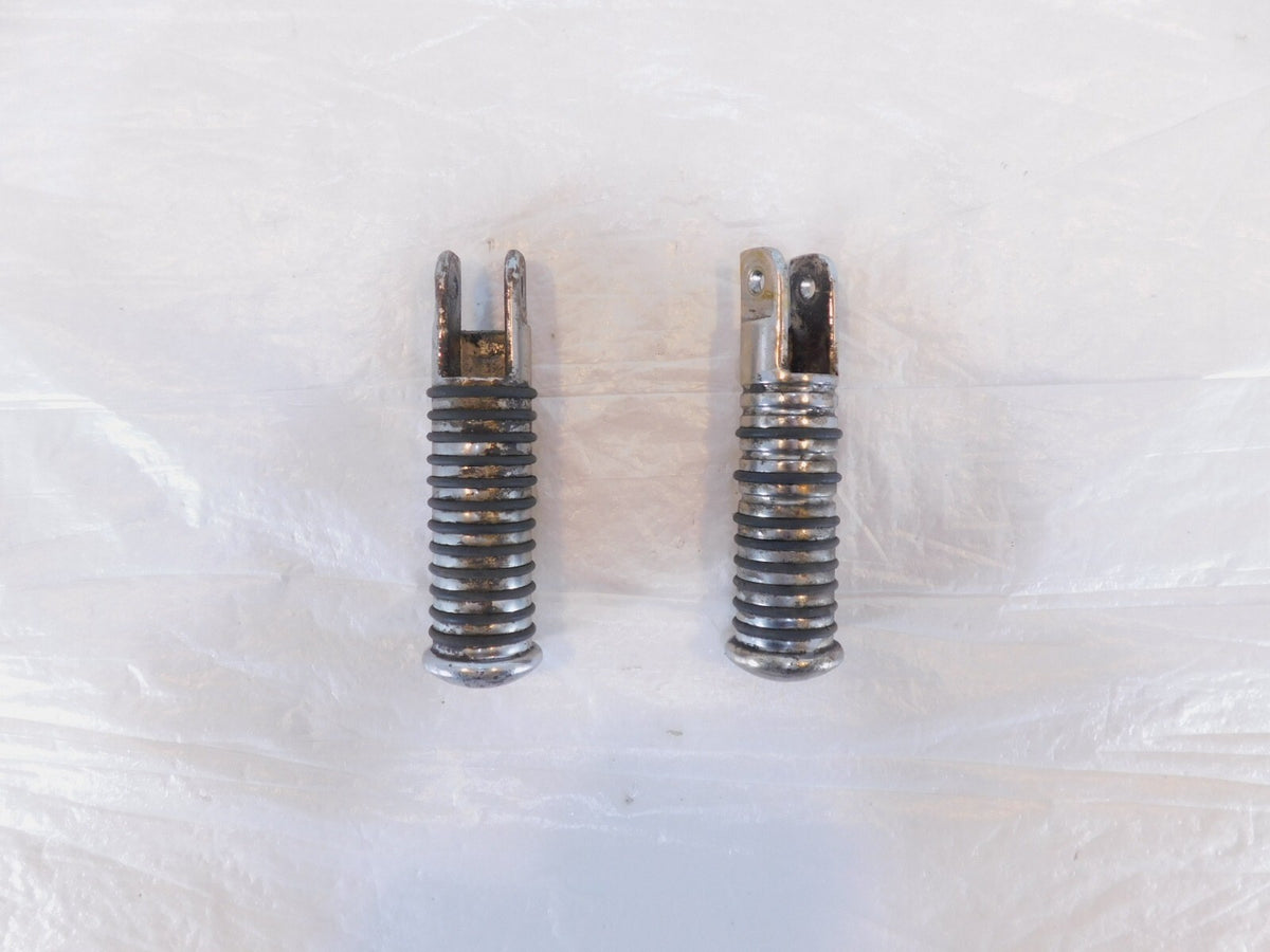 Harley Touring FXR Dyna Sportster & Softail Chrome & Rubber Footpegs Footrests - C3 Cycle